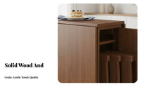 Foldable Dining Table Multi-Functional Solid Wood Dining Table Versatile Use for Small Apartment Residents, Couples, Kitchen, Living Room, Home Office