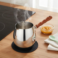 Milk Pot with Pour Spouts Stainless Steel Milk Pot Compact Mini Saucepan for Stovetop