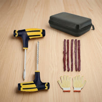 Emergency Tubeless Tire Repair Kit Portable Tire Plug Kit with T-Handle Tools Universal Handheld for Drivers