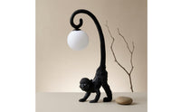 Black Monkey Table Lamp Curved Arm Monkey Lamp Modern Minimalist Home Lighting Tabletop