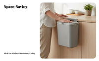 Wall Mounted Trash Can Space Saving Hanging Trash Can Hanging Cabinet Garbage Bin Easy Installation Sliding Lid Waste Bin