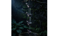 Bird Rain Chain Hanging Rain Chain with Bird Cups Outdoor Downspout Substitute for Gutter, Garden