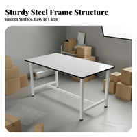 Multi-Purpose Packing Table Heavy Duty Assembly Line Table Sturdy and Long-Lasting Workbench Deformation Resistant for E-Commerce Sellers, DIY Enthusiasts, Factory, Warehouse, Garage, Office