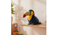 Toucan Stuffed Toy Super Soft Stuffed Toucan Fuzzy Cuddly for Children, Nursery, Shelf Display