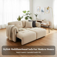 cushioned Sofa cumulusLike Comfort plush Floor Lounger Electric Reclining Living Room Furniture for Adults, pairs, Apartment, Home Theater, Small Spaces