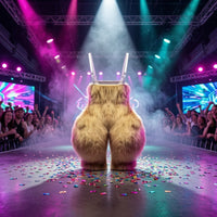 Fursuit with Soft-Textured Headpiece Soft Hare Costume Oversized Bunny Suit for Cosplayers, Actors