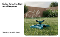 Connect in Series 3 Arm Rotating Sprinkler Large Coverage Area 3-Arm Rotating Sprayer Even Spray for Lawn, Yard, Agriculture