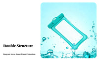 Double-Sided Phone Dry Bag Floats on Water Waterproof Phone Protector Clear Photography Window for Swimmers, Beachgoers, Swimming Pool, Snorkeling