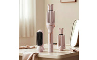 Multi-Use Hair Styling Tool Multifunctional Hair Styling Tool with Brush Attachment Handheld Interchangeable Waving Rod for Beginners, Home, Dorm