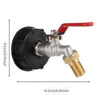 IBC Tote Adapter with Shutoff Heavy Duty Tote Tank Drain Adapter Easy to Install for Garden Watering
