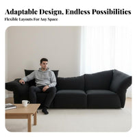 Flower-ShapedShaped configurable Sofa glittery Fabric Curved Couch stylish design Living Room Furniture for Design aficionados, Families, Spacious Interiors, Office