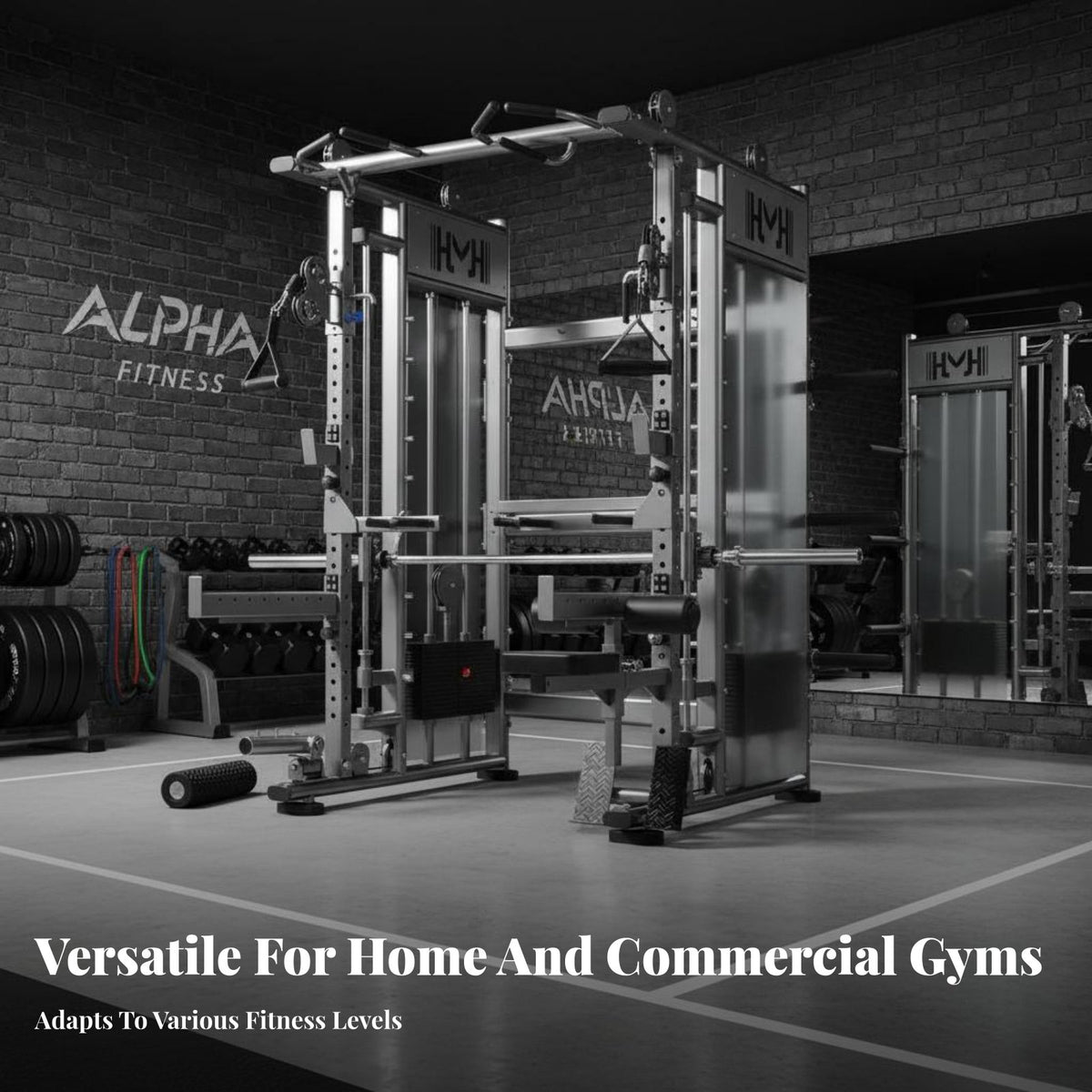 Complete Guided Machine Full Body Workout Guided Machine with Cable Multi-Directional Commercial Grade Complete Home Gym for Bodybuilders