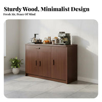 Dining Room Buffet Cabinet Multi-Functional Home Bar Cabinet Versatile Usage Wooden Sideboard with Hutch for Homeowners, Families, Entryway, Hallway