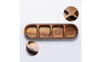 Wooden Condiment Dish Sturdy Sauce Dish Compact Dipping Bowl Mini for Barbecue