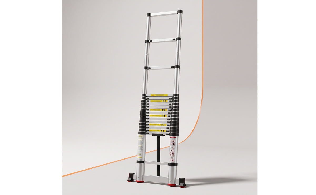 Telescopic Ladder Aluminum Extension Ladder Foldable for Homeowners, Contractors, Home Maintenance, Renovation, Installation