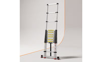 Telescopic Ladder Aluminum Extension Ladder Foldable for Homeowners, Contractors, Home Maintenance, Renovation, Installation
