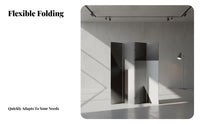 Mobile Foldable Panel Partition Modern Design 4-Panel Folding Divider Freestanding Privacy Screen Portable for Homeowners, Office Workers, Living Room, Expansive-Plan Areas, Studio Apartments, Classroom
