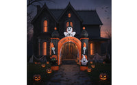 Inflatable Archway with Skeleton Outdoor Halloween Archway Giant Arch Decoration for Party Hosts, Yard