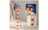 Stuffed Doll Display Strap Wall-Hanging Doll Hanger with Heart Decorations Adjustable Toy Display Hanger for Collectors, Bedroom, Dorm Room, Playroom