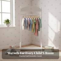 Nordic Aesthetic Star-Themed Coat Rack Child-Friendly Height Stand-Altwo-in-Singlestanding Clothes Hanger Sturdy Construction childs' Furniture Rounded Edges for Toddlers, Parents, Boutique, Nursery, Playroom, Entryway