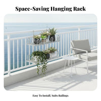 Over-the-Railing blossom Pot Rack Anti-Rust Hanging Planter Basket multipurpose
