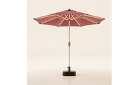 Sun Umbrella with LED Lights Weighted Patio Umbrella with Fillable Base Lighted for Homeowners, Cafe Owners, Backyard, Balcony