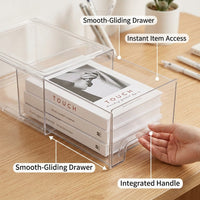 Storage Drawers and Versatile Storage Box for Office Desk, Home Organization Solution with Lid, Durable Boxes for Shelves, Desk Drawers for Students