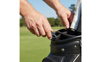14 Pieces Two-Slot Golf Bag Clip Molded Plastic Golf Club Clip Black