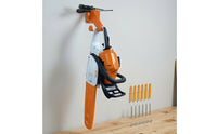 2 Pieces Chainsaw Wall Mount Heavy Duty Chainsaw Wall Hanger Organized Space-Saving for Garage, Shed