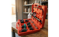 14 Pieces Cooling System Pressure Tester Kit Universal Radiator Leak Tester Coolant Vacuum Refill Tool for Mechanics, Home Mechanics