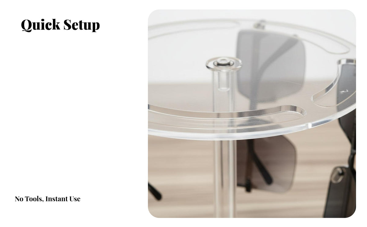 Rotating Glasses Display Stand High Clearness Rotating Sunglasses Stand Innovative Design Acrylic Sunglasses Holder for Retailers, Boutique, Dresser