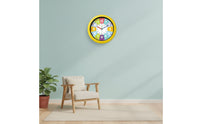 Educational Analog Learning Wall Clock Color-Coded Analog Learning Wall Clock Child-Friendly for Playroom