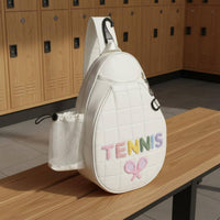 Single Shoulder Racket Bag Large Capacity Tennis Racket Backpack Extendable Side Pocket Pickleball Shoulder Bag for Women, Girls