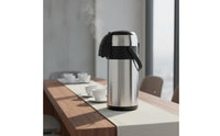 Air Pump Insulated Jug  Large Capacity Hot and Cold Water Pot Double Wall Insulation Household Storage