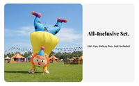 Oversized Design Inflatable Clown Costume Self-Inflating Adult Clown Inflatable Suit Inflates in Seconds Funny Inflatable Jumpsuit Easy to Wear for Performers, Cosplayers, Stage Performances, Company Events, Halloween, Festivals