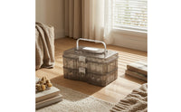 Compact Ice Cube Tray with Lid and Bin Translucent Ice Cube Tray with Bin Stackable Container Reusable for Countertop