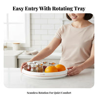 Multi-Functional Rotating Organizer Raised Rim Countertop Organizer Turntable Non-Slip Base for Home Organizers, Kitchen, Cabinet