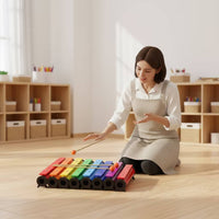 Glockenspiel with Carry Case Color-Coded Xylophone with Mallets Well-Tuned for Beginners, Teachers, Music Lessons, Classroom