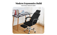 360-Degree Swivel Ergonomic Reclining Chair with Footrest High-Back Design Ergonomic Recliner with Footrest Support Office Furniture Adjustable Headrest for Students, Gamers, Telecommuting Workers, Dormitory, Gaming, Study Room, Bedroom