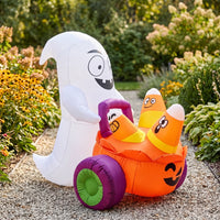Specters and Pumpkin Inflatable Lighted Lawn Decoration Easy to Use for Garden
