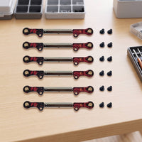 6 Pieces Adjustable Turnbuckles with Rod Ends Anodized Adjustable Turnbuckles Turnbuckle Linkage Kit for Hobbyists, Chassis Tuning