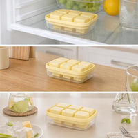 Mini Silicone Ice Cube Tray with Lid for Home Refrigerator, Press-Type Ice Ball Maker for Quick Release