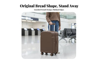hard-sided Design Bread pieceShaped Luggage Organized Interior Hardside carry-on luggage Built-in Combination Lock Suitcase for Travelers, Young Adults, holidayers, holiday, short journeys, Airport, School journeys
