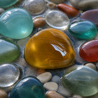 Decorative Glass Pebbles for Landscaping, Aquariums, and Micro-Landscapes