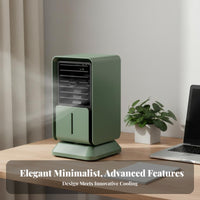 Desktop Air Chiller Cools and Humidifies Portable Air Chiller Fan Three Settings Desktop Cooling Fan for Students, Office Workers, Desk