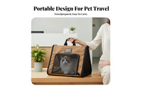 Spacious Interior Foldable Mesh Pet Tote Lightweight Foldable Mesh Pet Tent Wide Accessibleing Feline Carrier Stable Design for Travelers, Small Dog Owners, Vet Visits, Travel, Car Rides, Outdoor