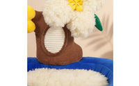 Potted Tree Cat Bed Woven Cat Furniture with Bed Decorative Flowers Animal Furniture