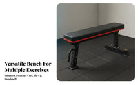 Multi Purpose Utility Bench Dense Foam Padding Foldable Workout Bench Heavy Duty Steel Frame Fitness Equipment for Home Gym