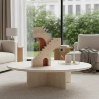 Geometric Ornament Architectural Desktop Ornament Artistic Statuary Sculpture for Coffee Table