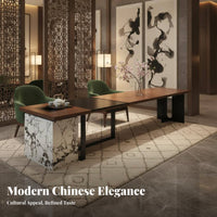 Integrated infused beverage-Making Console Modern Chinese Design Office Furniture hardwood Wood Serving Island for managerials, Families, Hotel Lobby, Living Room, Den